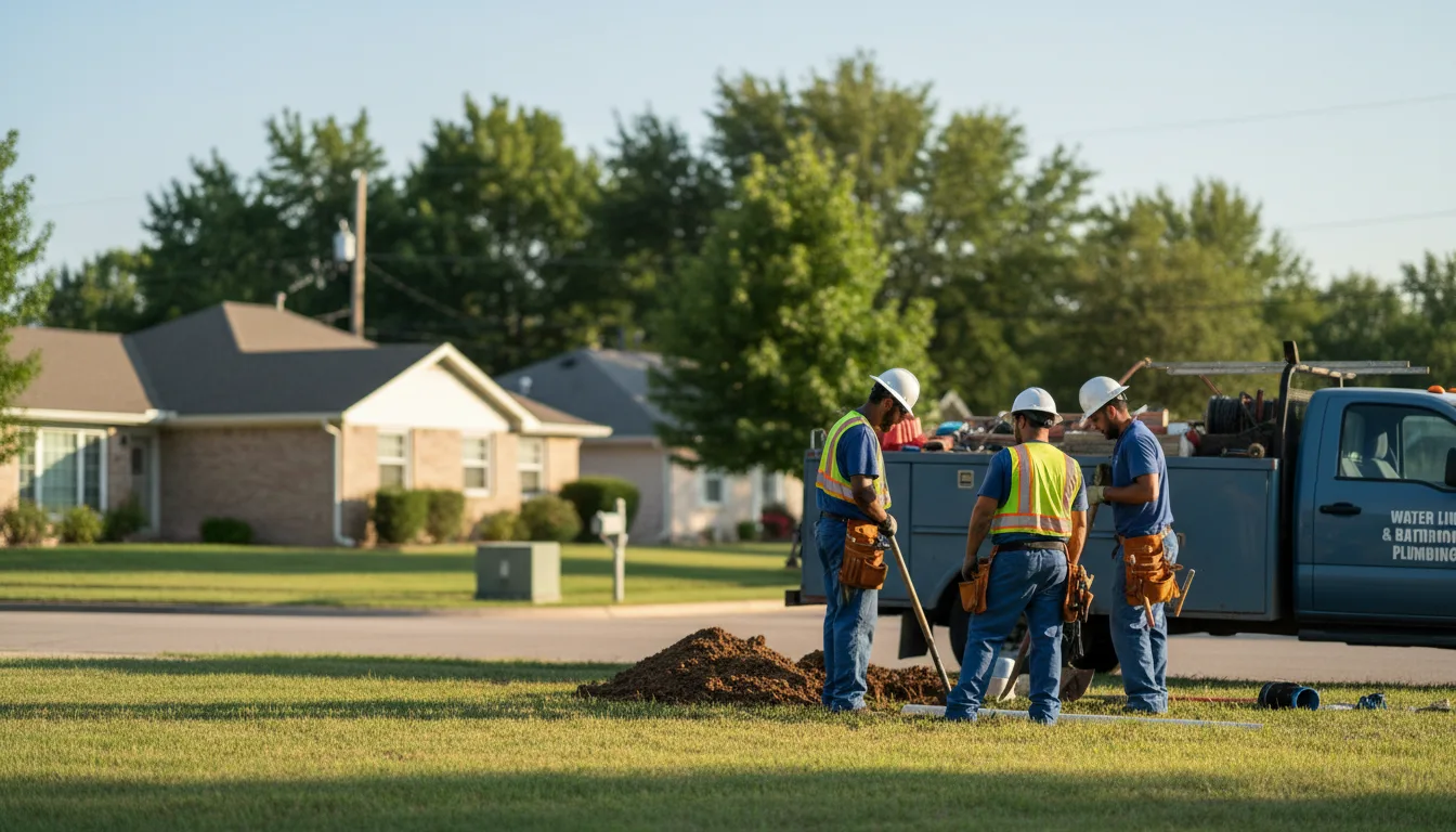 Residential water line and bathroom plumbing service in Lost Springs, WY